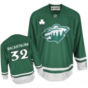 Minnesota Wild ＃32 Men's Niklas Backstrom Reebok Authentic Green St Patty's Day Jersey