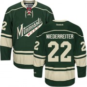 Minnesota Wild ＃22 Men's Nino Niederreiter Reebok Premier Green Third Jersey