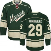 Minnesota Wild ＃29 Men's Jason Pominville Reebok Premier Green Third Jersey