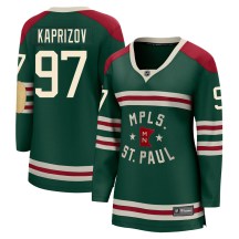 Minnesota Wild Women's Kirill Kaprizov Fanatics Branded Breakaway Green 2022 Winter Classic Jersey