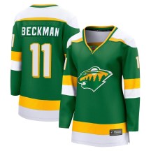 Minnesota Wild Women's Adam Beckman Fanatics Branded Breakaway Green Special Edition 2.0 Jersey
