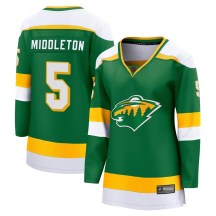Minnesota Wild Women's Jake Middleton Fanatics Branded Breakaway Green Special Edition 2.0 Jersey
