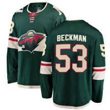 Minnesota Wild Men's Adam Beckman Fanatics Branded Breakaway Green Home Jersey