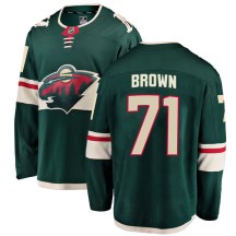 Minnesota Wild Men's J.T. Brown Fanatics Branded Breakaway Green Home Jersey