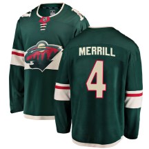 Minnesota Wild Men's Jon Merrill Fanatics Branded Breakaway Green Home Jersey