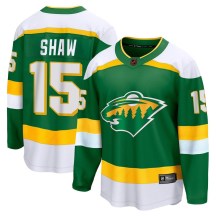 Minnesota Wild Youth Mason Shaw Fanatics Branded Breakaway Green Special Edition 2.0 Jersey