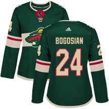 Minnesota Wild Women's Zach Bogosian Adidas Authentic Green Home Jersey