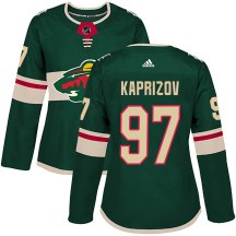 Minnesota Wild Women's Kirill Kaprizov Adidas Authentic Green Home Jersey
