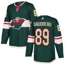 Minnesota Wild Youth Frederick Gaudreau Adidas Authentic Green Home Jersey