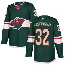 Minnesota Wild Youth Filip Gustavsson Adidas Authentic Green Home Jersey