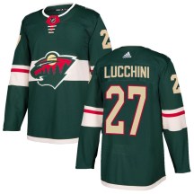 Minnesota Wild Youth Jacob Lucchini Adidas Authentic Green Home Jersey