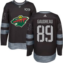 Minnesota Wild Youth Frederick Gaudreau Authentic Black 1917-2017 100th Anniversary Jersey