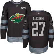 Minnesota Wild Youth Jacob Lucchini Authentic Black 1917-2017 100th Anniversary Jersey