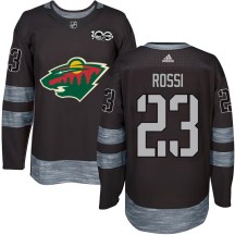 Minnesota Wild Youth Marco Rossi Authentic Black 1917-2017 100th Anniversary Jersey