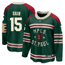 Minnesota Wild Youth Mason Shaw Fanatics Branded Breakaway Green 2022 Winter Classic Jersey