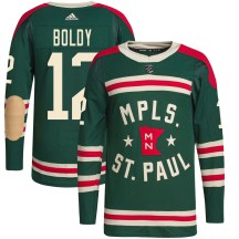 Minnesota Wild Youth Matt Boldy Adidas Authentic Green 2022 Winter Classic Player Jersey