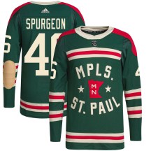Minnesota Wild Youth Jared Spurgeon Adidas Authentic Green 2022 Winter Classic Player Jersey