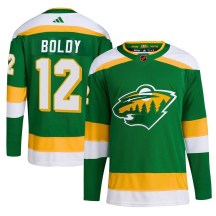 Minnesota Wild Youth Matt Boldy Adidas Authentic Green Reverse Retro 2.0 Jersey