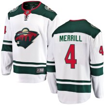 Minnesota Wild Men's Jon Merrill Fanatics Branded Breakaway White Away Jersey