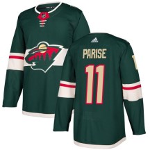 Minnesota Wild Youth Zach Parise Adidas Authentic Green Home Jersey